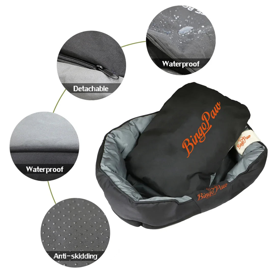 BingoPaw Large Soft Dog Bed with Removable Cushion Waterproof Sofa Dog Pet Bedding Scratch Prevention Oxford Cover