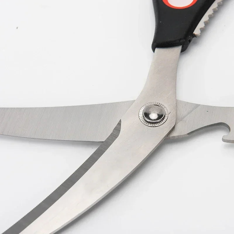 Bend Blade Kitchen Scissors Korean Stainless Steel Barbecue Scissors with Steak Kitchen Scissors Manufacturers Kitchen Tool
