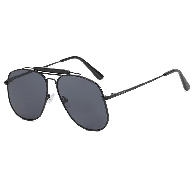 Fashion Pilot Women's Sunglasses 2024 Luxury Designer Oversized Metal Frame Square Shades Glasses For Woman Trend Retro UV400