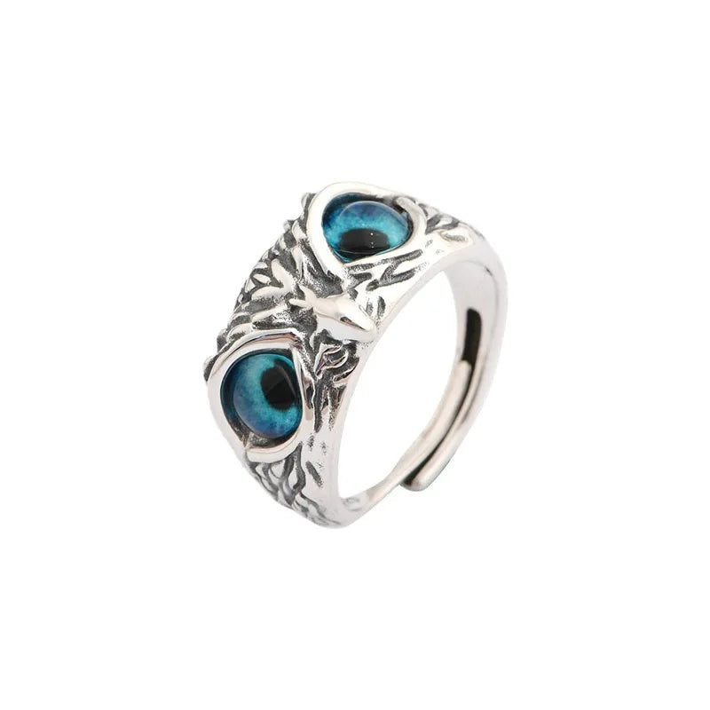 2022 New Vintage Punk Owl Rings For Women Men Resizable Simple Animal Ring Gift Fashion Female Accessories Custom Jewelry