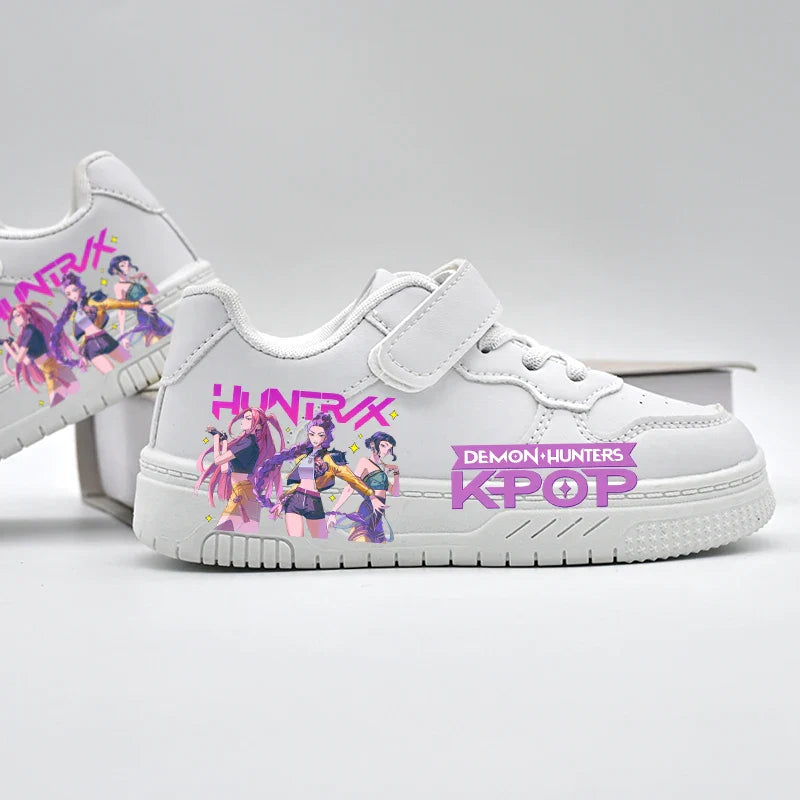Children's Fashion KPOP Casual Shoes Kids New Design White Sport Shoes Student Boys Girls Anti-slip Outdoor Breathable Sneakers