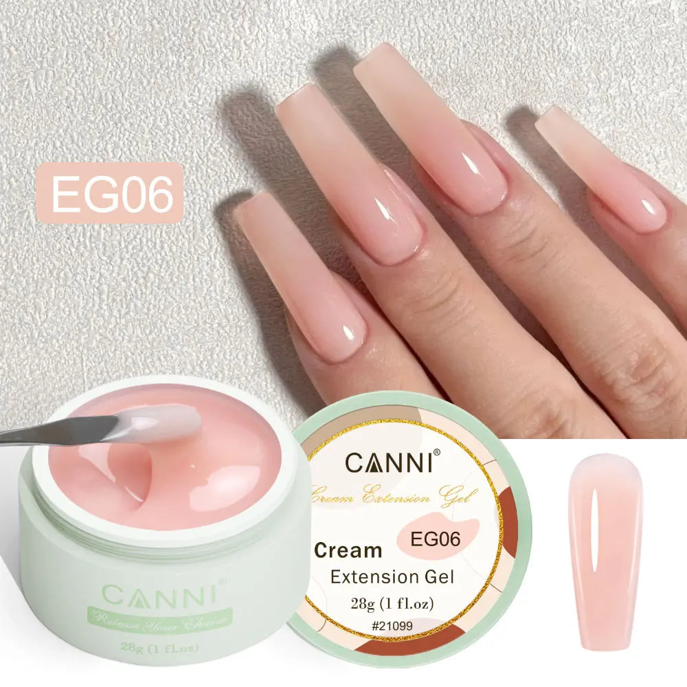 CANNI NEW 28g Cream Extension Gel White Clear French Nail Art DIY For Quick Prolong Nails Finger Form Manicure Tips Tools