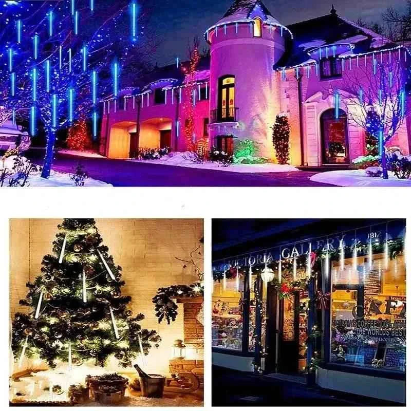 Led Hanging String Lights Meteor Shower