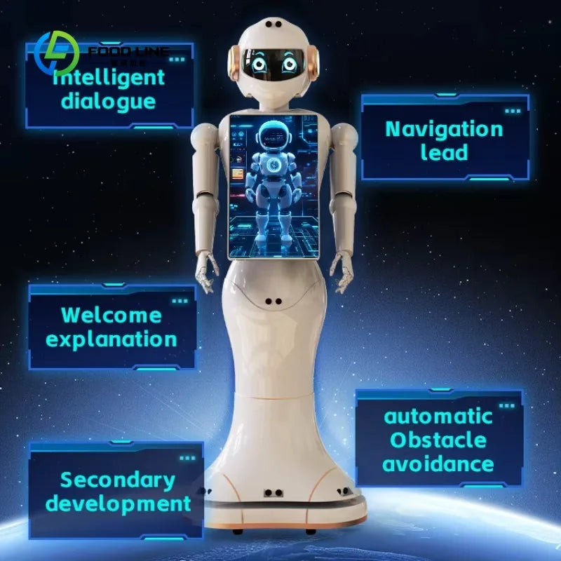 Intelligent AI Reception Robots New Big-Screen Commercial Business Robot Welcomes You with a Humanoid Service