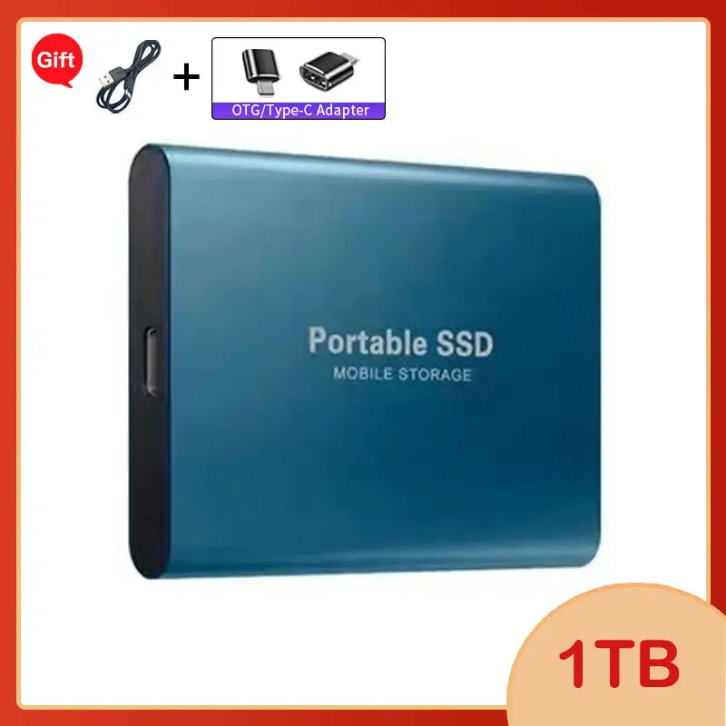 Lenovo 1TB External Hard Disk 2TB High-Speed Hard Drive USB3.1 Type-C Solid State Drive Storage Disks for Laptops/Desktop/Mac