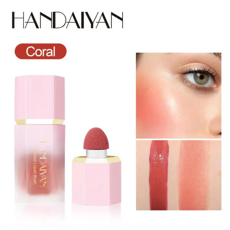 Matte Velet Liquid Blush Moisturizing Lip Gloss Cheek Blusher Durable Natural Tint Face Rouge Cream Blush Stick Beauty Cosmetics