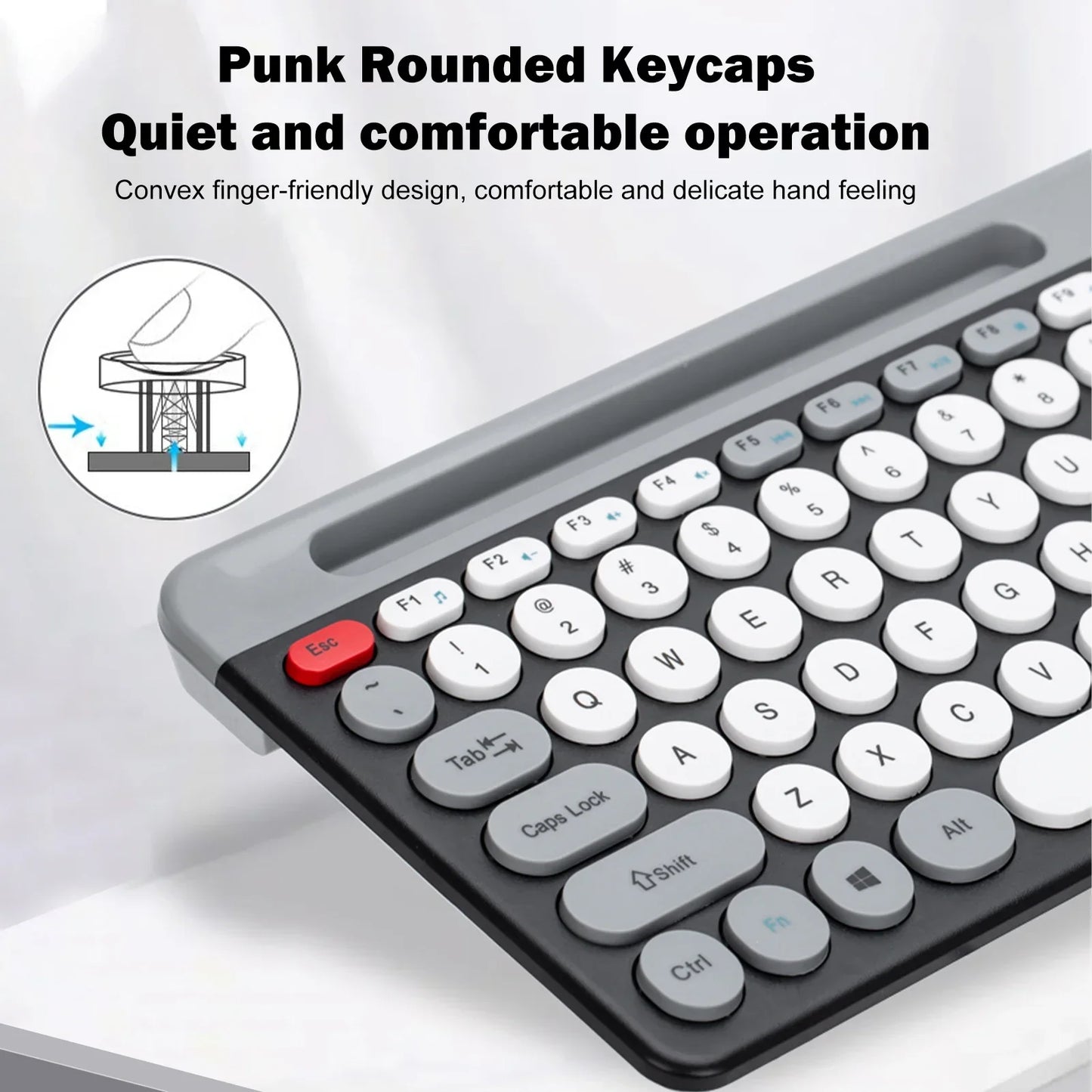 Dual-mode Wireless Keyboard & Mice Combo 2.4G Bluetooth 5.0 Membrane Keyboards BT 3-Channels Rechargeable Key Board Mouse for PC