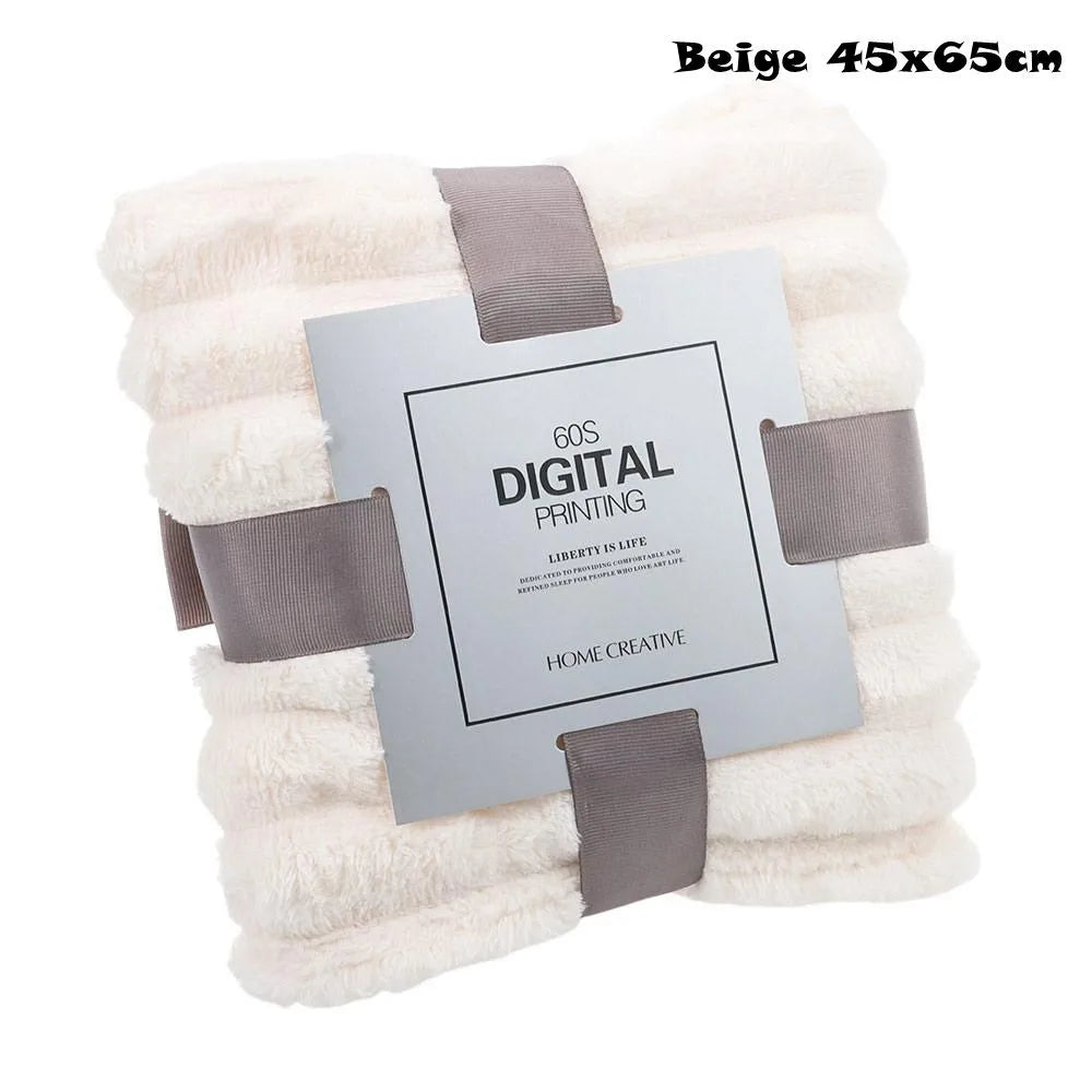 New Double Sided Warm Blanket Skin-Friendly Warm Conditioning Quilt Ultra Soft Solid Color Striped Blankets
