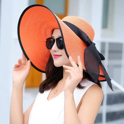 MAXSITI U Summer Straw Hats Bowknot Steamer Breathable Sun Hat Women Holiday Beach Hat Sun Protection Cap Visor Hat sombreros