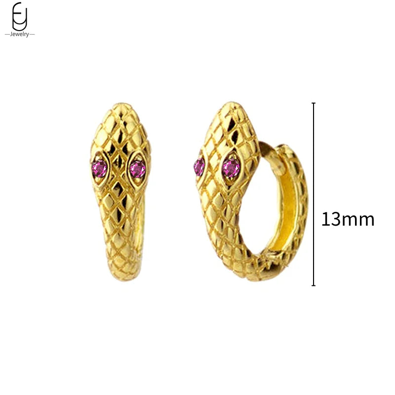 925 Sterling Silver Needle Rose Red Crystal Stud Earrings For Women Water Drop/Heart Pendant Gold Earrings Fashion Jewelry Gifts