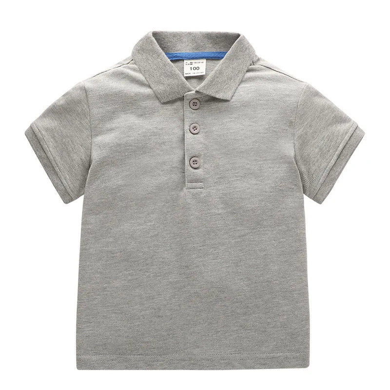 Kids Boys Solid Color Cotton Polo Shirts 2025. Tops Tee Girls Baby Lapel  Shirt Age 1-10T