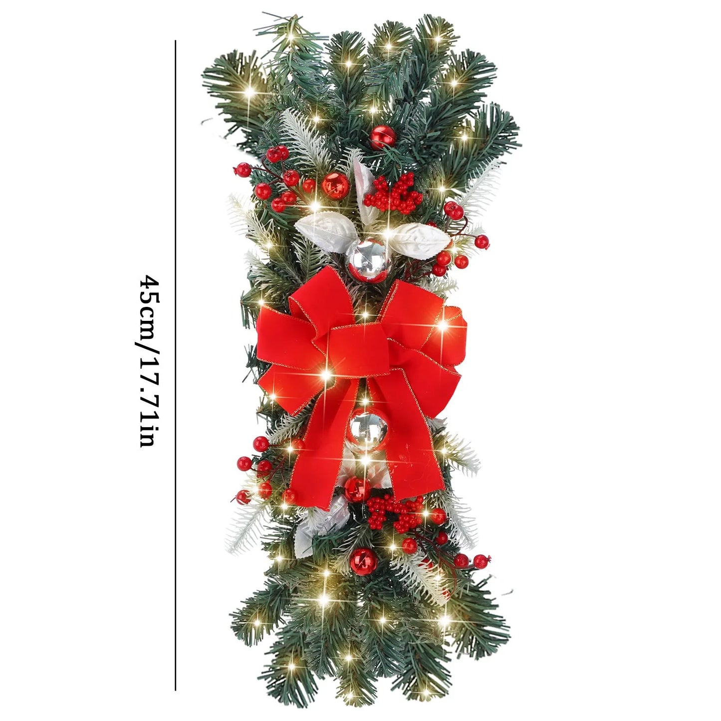 Christmas Wreath Pendants Stairway Stairs Trim Door Window Wreath Wall Hanging Garland Ornaments Xmas Navidad Holiday Decoration