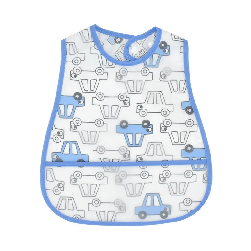 2023new Cartoon Pattern EVA Waterproof Pocket Lunch Feeding Bibs