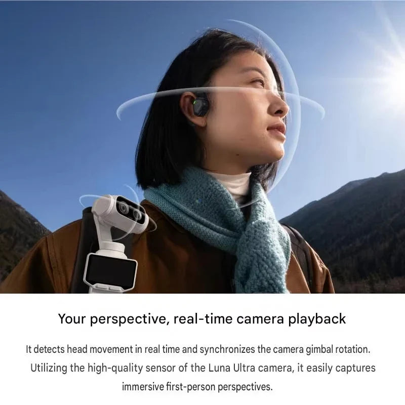Insta360 Head Tracker Luna Ultra POV Motion Sensor Module 360 Camera Helmet Mount VR First Person View Accessory