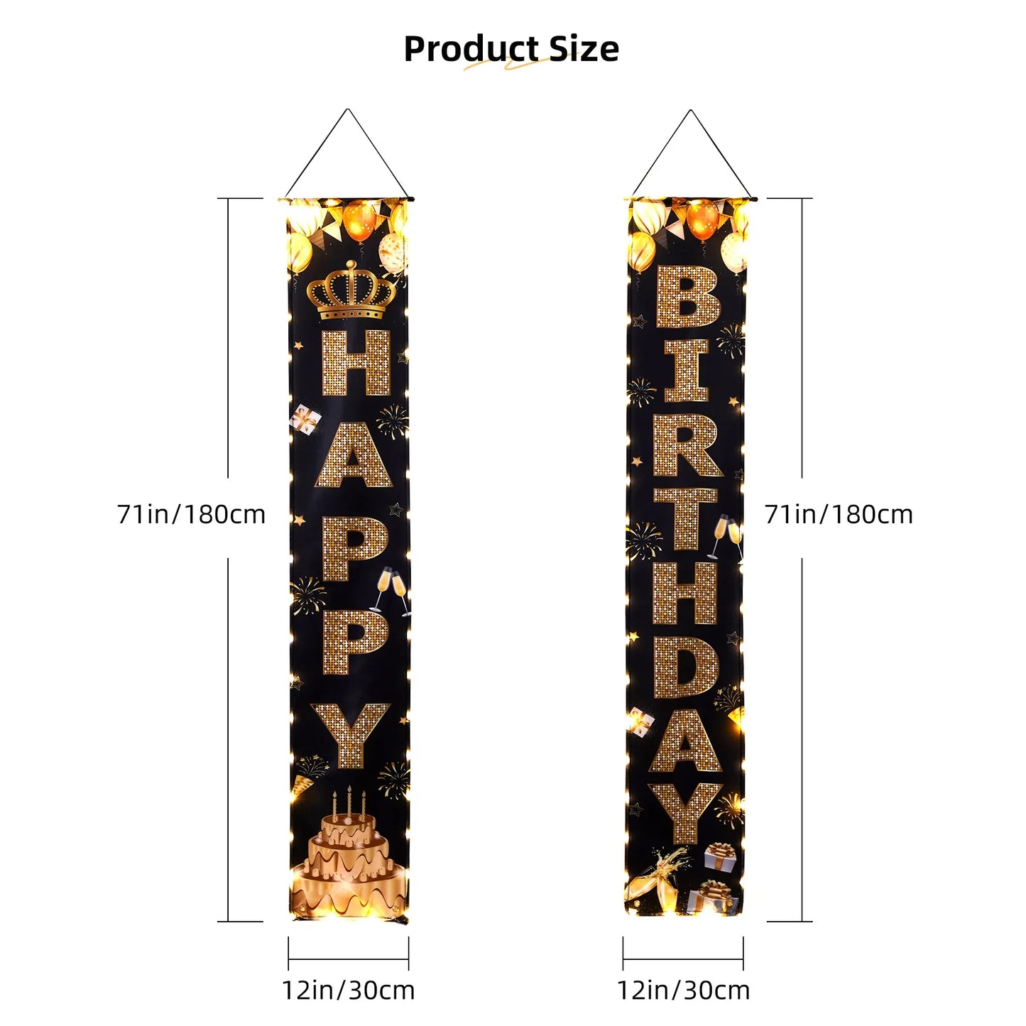 Christmas LED Outdoor Banner Christmas Decorations for Home 2024 Outdoor Decor Xmas Flag Navidad Noel Natal Gifts New Year 2025