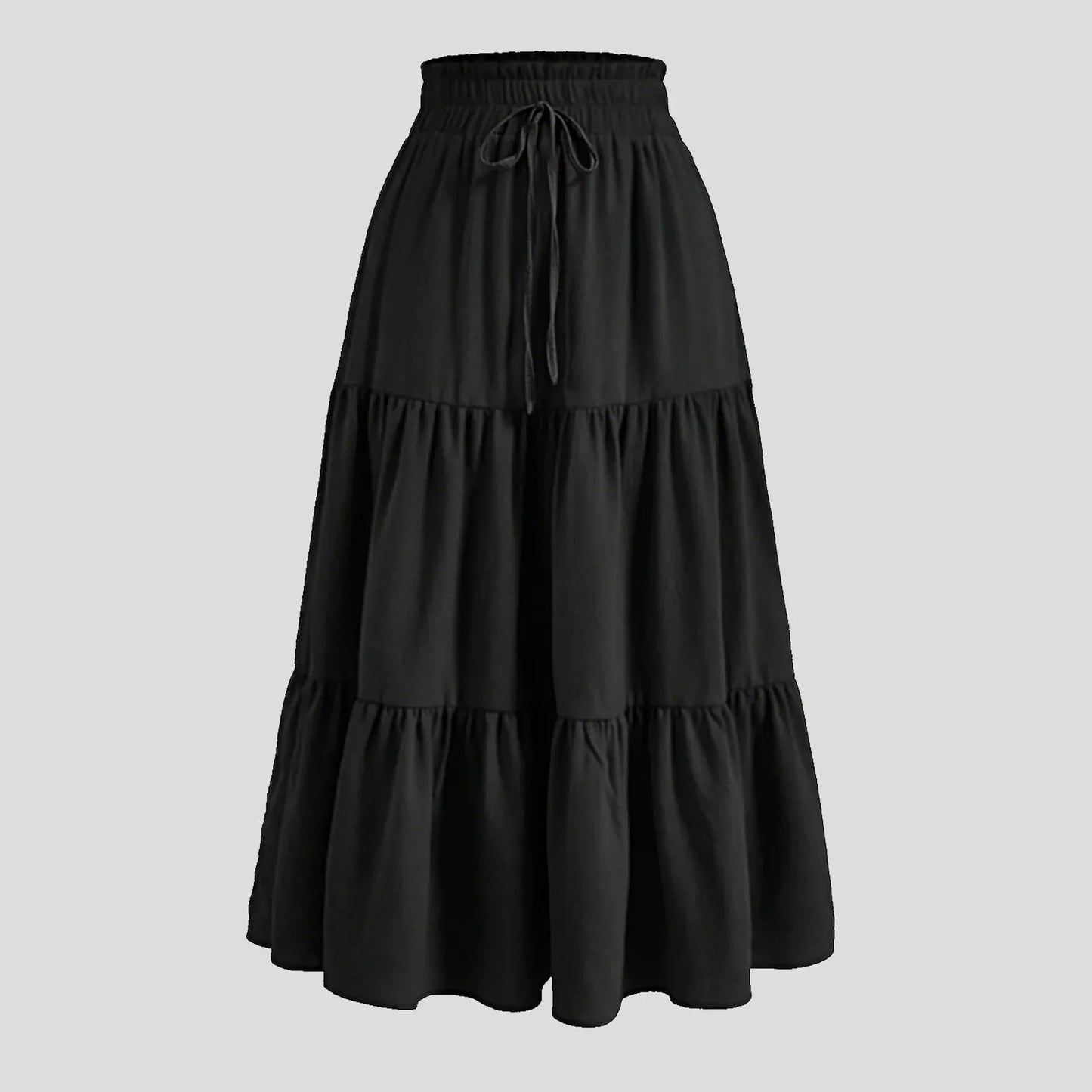 Women'S Boho Vintage Floral Print Maxi Skirt Elastic High Waist Pleated Flowy A Line Long Skirts Toddler Fall 2024 Falda Short