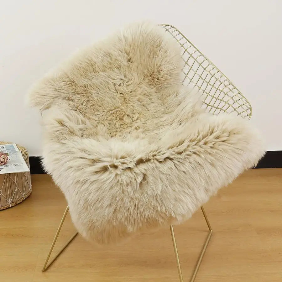 Genuine Sheepskin Area Rug Wool Rug Fur Carpet Fluffy Shaggy,Real Sheepskin Throw Lambskin.