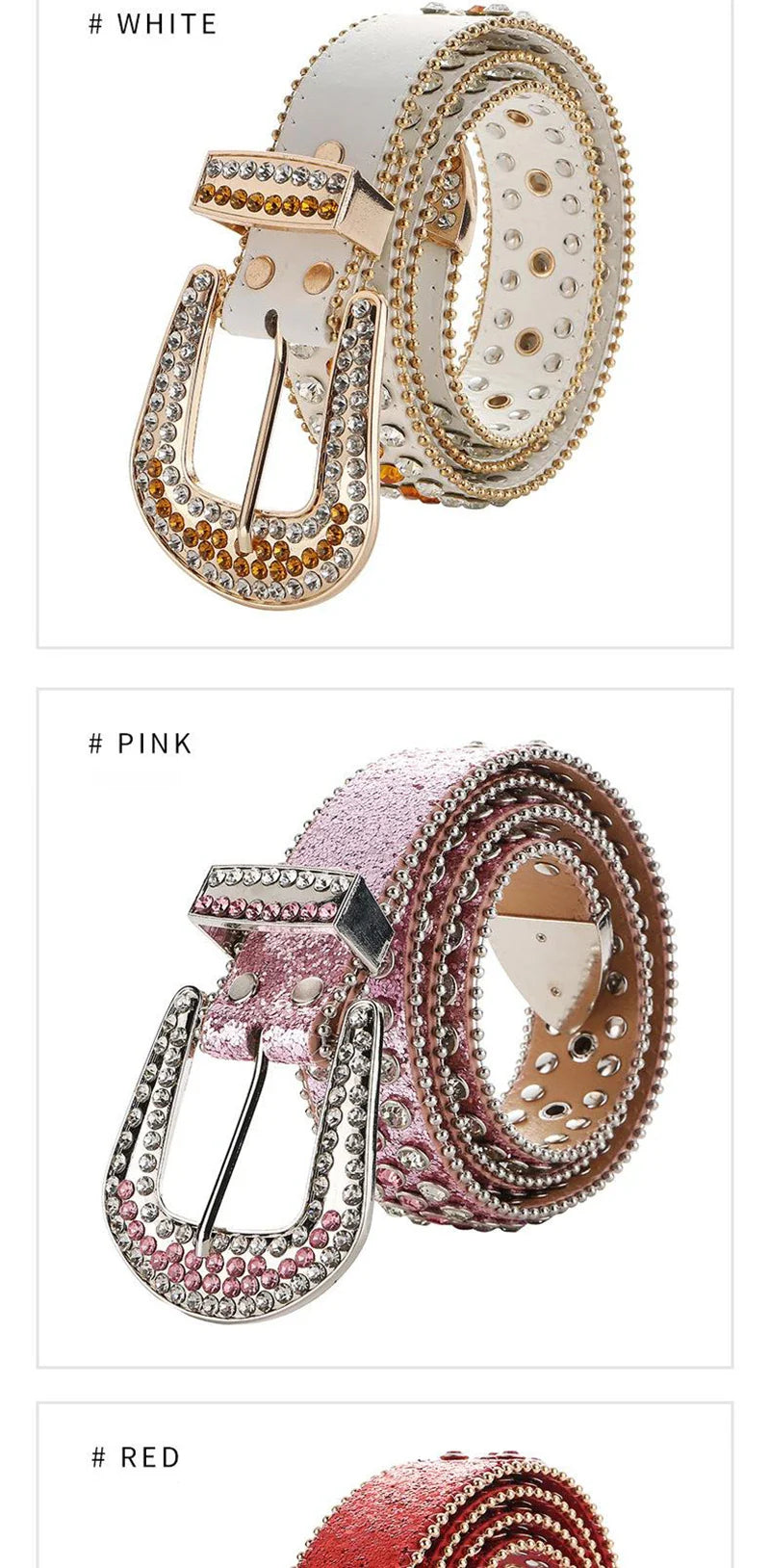 Luxury Designer Belts For Women With Gems Studded Waistband Gothic Black Western Style Fashion Buckle Pin Belt Female Hip Hop