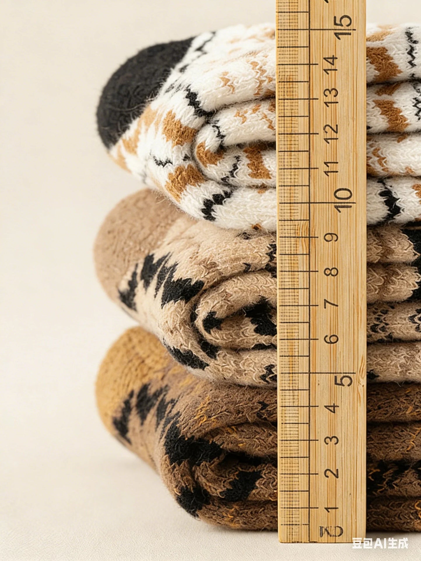 1/5 Pairs Autumn/Winter Retro Pattern Women Round Neck Socks Warm Comfortable Ethnic Style Outdoor Fashionable Casual Socks