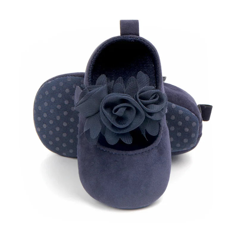 Baby Girl Shoes First Walkers Flower Pattern Fabric Cotton Shoe Unisex Non-slip Breathable Soft Bottom Toddler Crib 0-18M