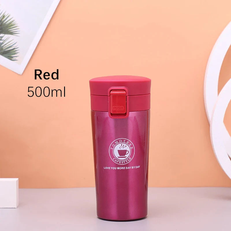 500ml water bottle Thermos Coffee Mug Double Wall Stainless Steel Tumbler Vacuum Flask Bottle Thermo  Travel Free Shipping