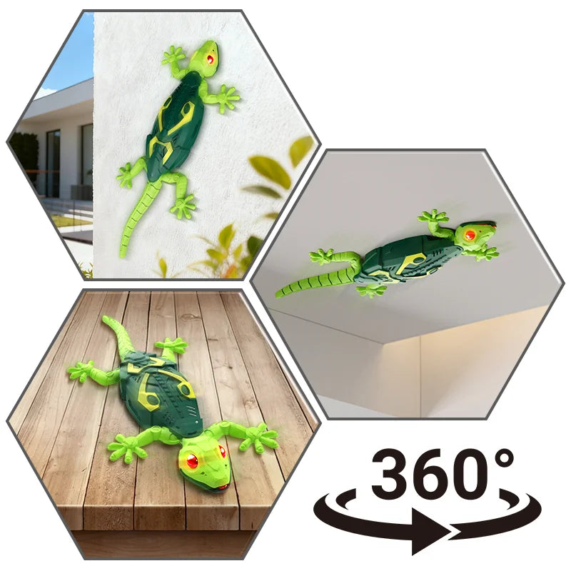 Wall Crawler RC Gecko, Rechargeable Remote Control Robot Toys | RC Animals Toy, Realistic Wall Crawling Halloween Birthday Gifts for Boys Girls,Birthday Halloween Christmas Gift