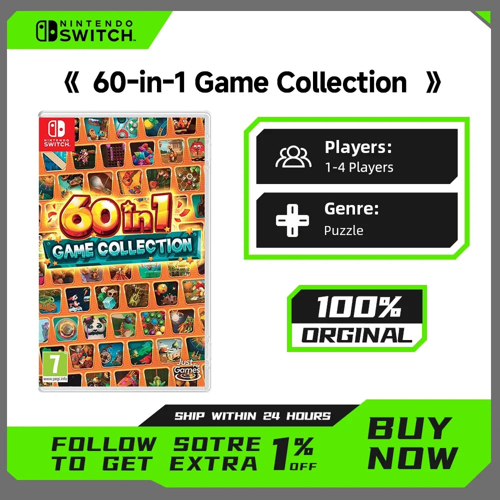 60-In-1 Game Collection Nintendo Switch Game Deals 100% Original
