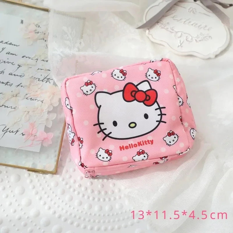 Sanrio Kuromi Storage Bag Cartoon Anime Figures Pochacco Cinnamoroll Purse Q Figural Cute Toy Bag Girls Birthday Christmas Gifts