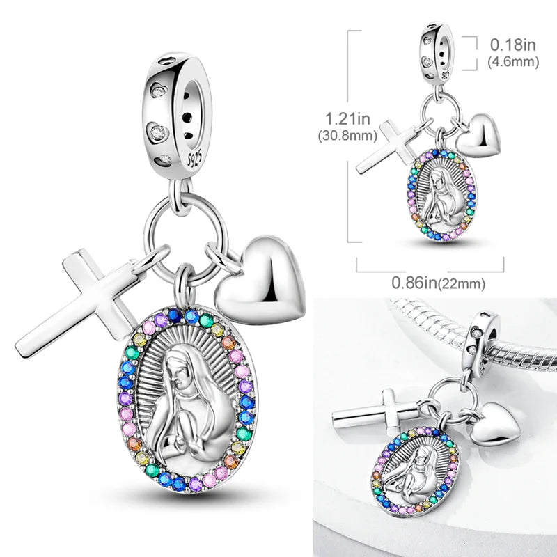 2026 Hot Sale Charms Bead 925 Sterling Silver Pink Butterfly Luminous Firefly Dangle Fit Bangle Bracelet Necklace DIY Jewelry
