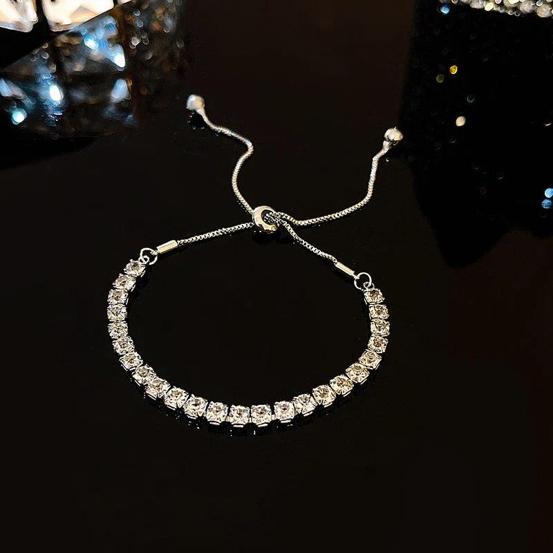Luxury Blue Zircon 18K Gold Plated Women's Bracelet 2023 New Fashion Retro Zircon Bracelet Wedding Party Jewelry Gift
