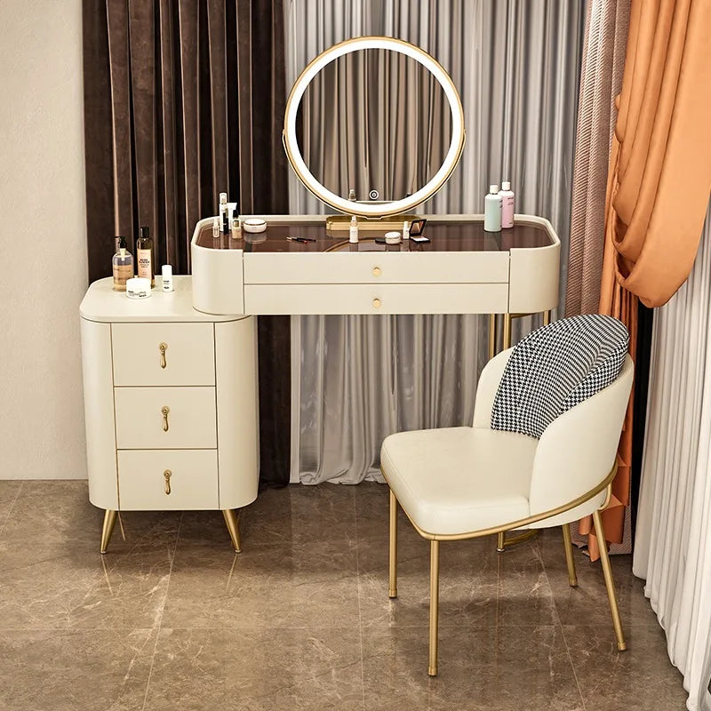 Bedroom Desk Dressing Table Chair Mirror Drawers