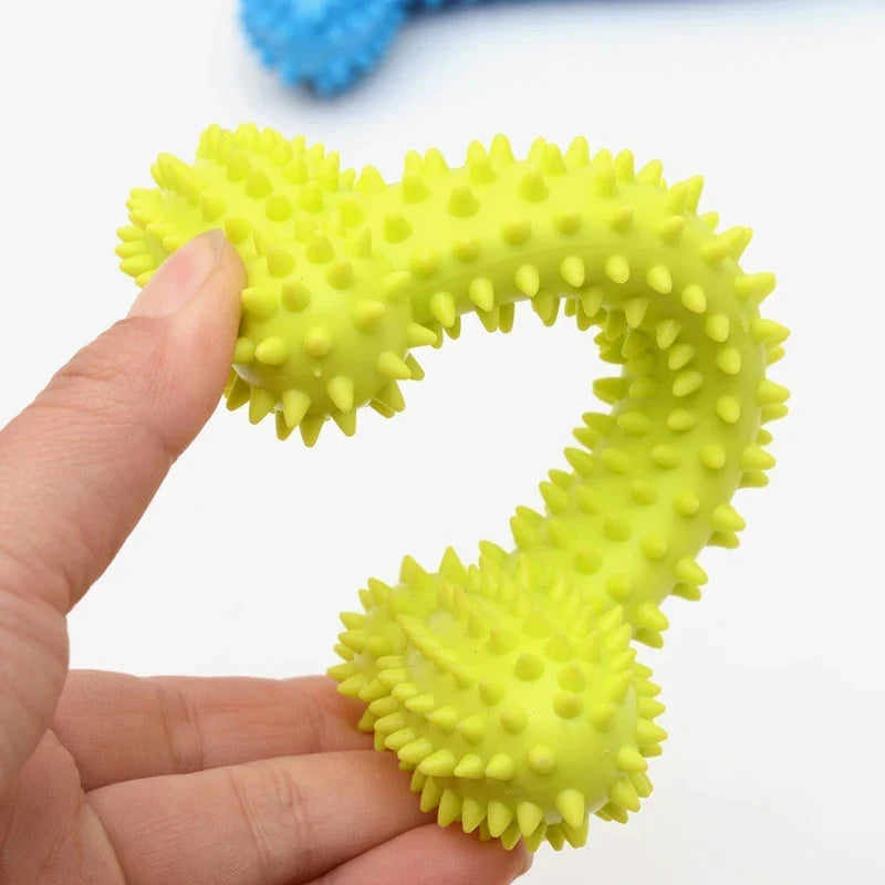 1-10Pcs Pet Chew Toy Soft Rubber Bite-Resistance Bone Shape Teeth Grinding Chewing Toys For Small Dogs Training Pet Supplies