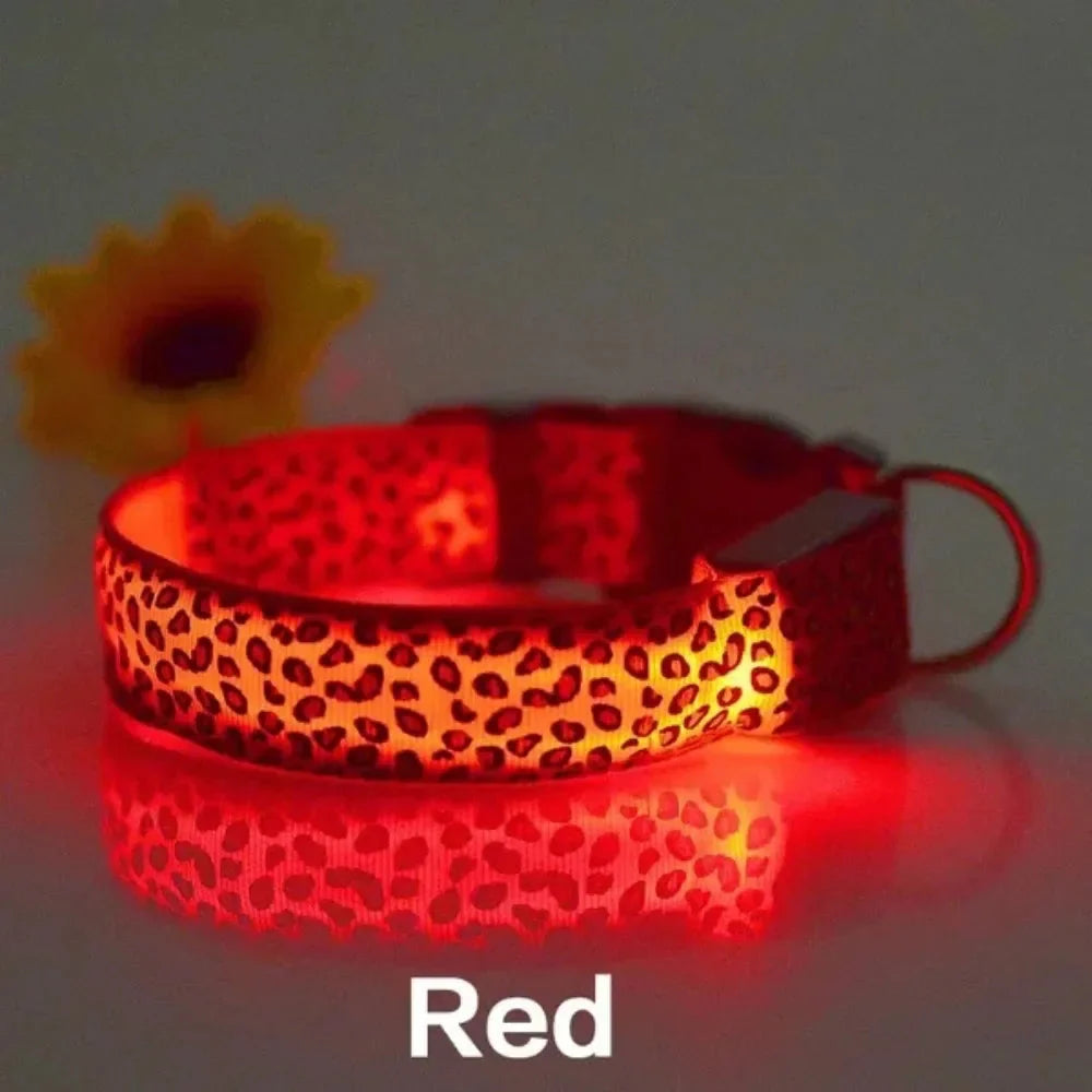 LED Leopard Dog Collar