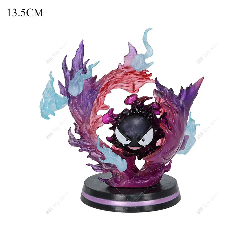 Anime Pokemon Figures Squirtle Charizard Bulbasaur Charmander Vulpix Special Effects Scene Version PVC Action Figure Model Toys