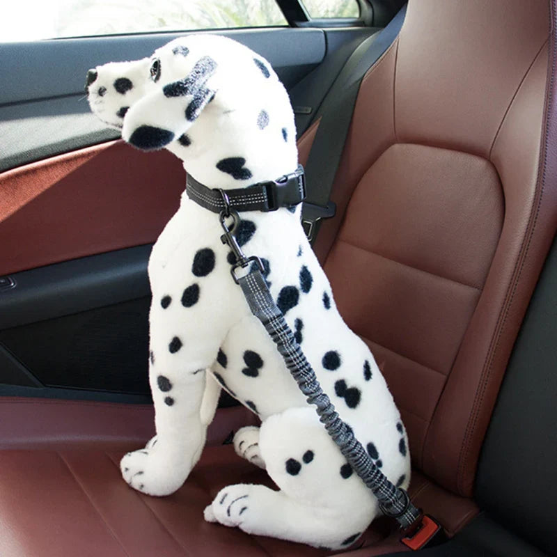 Dog Car Seat Belt Dog Seat Belt Leash Vehicle Belt Adjustable Cushioning Elastic Reflective Safety Rope for Dogs Cat