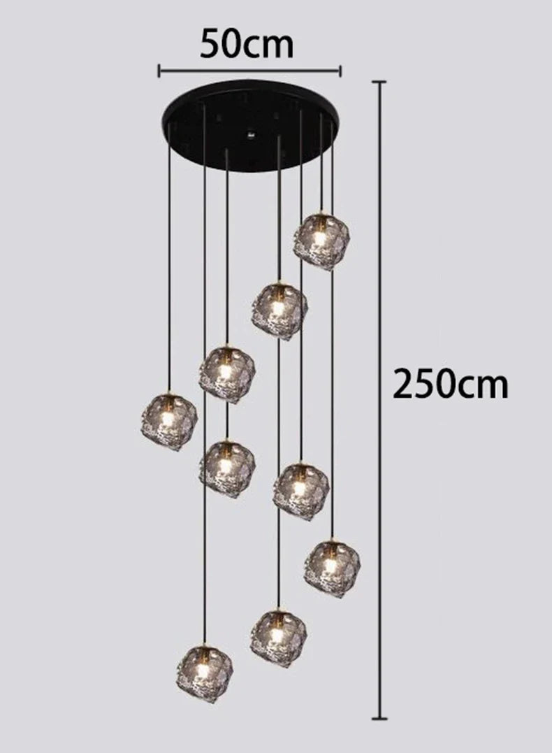 Modern home decor led lights pendant light lamps forstaircase Chandeliers for living room hanging light indoor lighting