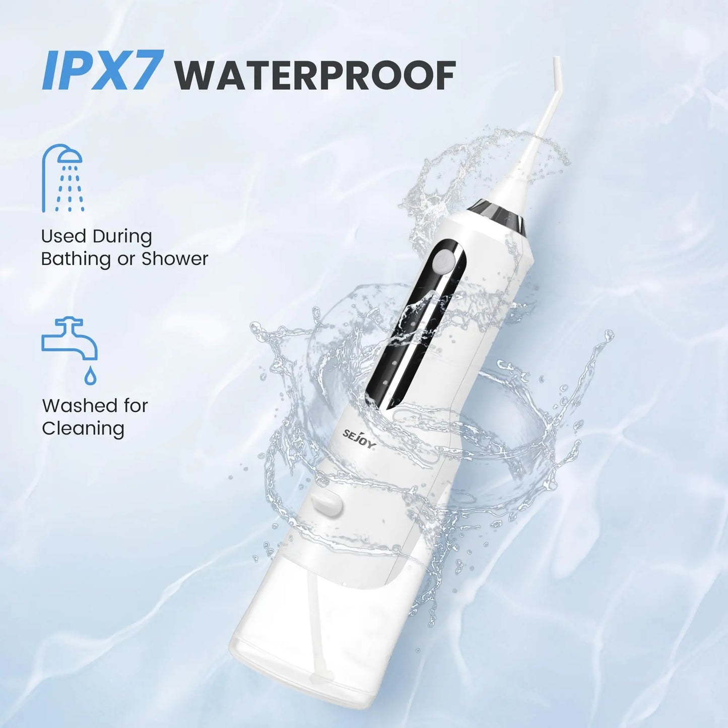 SEJOY Water Flosser for Teeth Irrigator Teeth Whitening Tool Portable Water Pick Personal Care Appliances Dental Teeth Cleaner