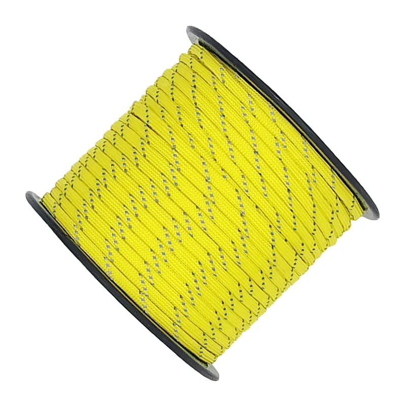 50/100m multifunctional 7 Core Reflective 550 Paracord Rope 4 mm Camping Survival Edc Outdoor Parachute Cord Lanyard Rescue rope
