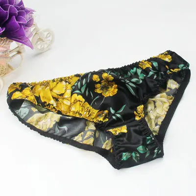 Lingerie Mid Rise 100% Natural Silk Briefs Mulberry Silk Panties Women's Underwear