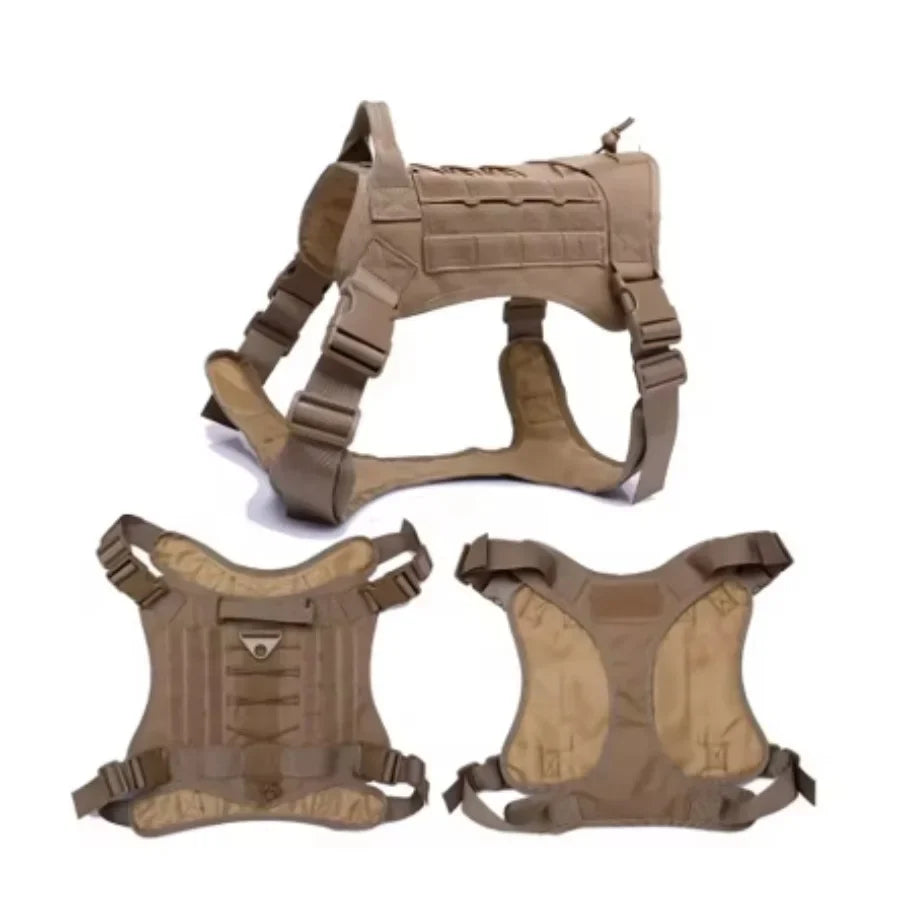 Tactical Dog Harness Military Training  Padded Quick Release Vest Pet Training Dog Harness For Set Small Medium Large Dogs