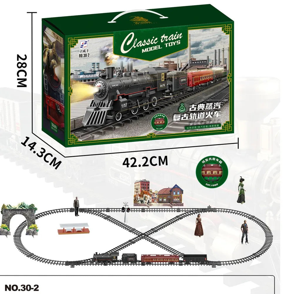 Remote Control Track Train Simulation  Electric Toy Trains Set Christmas Gift     Toys for Age 3 4 5 6 + Kids
