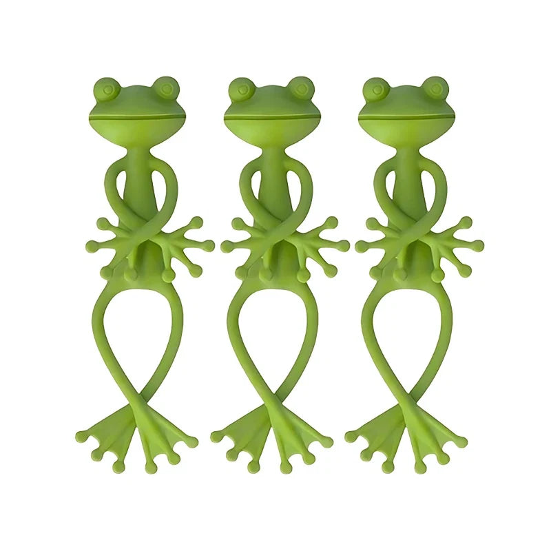 1/3/5PCS Green Frog Shaped Plant Clips DIY Flowers Vines Stem Holder Rack Gardening Gadgets Support for Plants Home Supplies ZYF