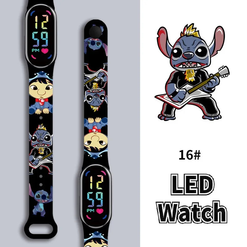 Stitch Children Watches Girls Waterproof Sport ,Touch Screen Watch Digital Clock Bracelet Gifts.