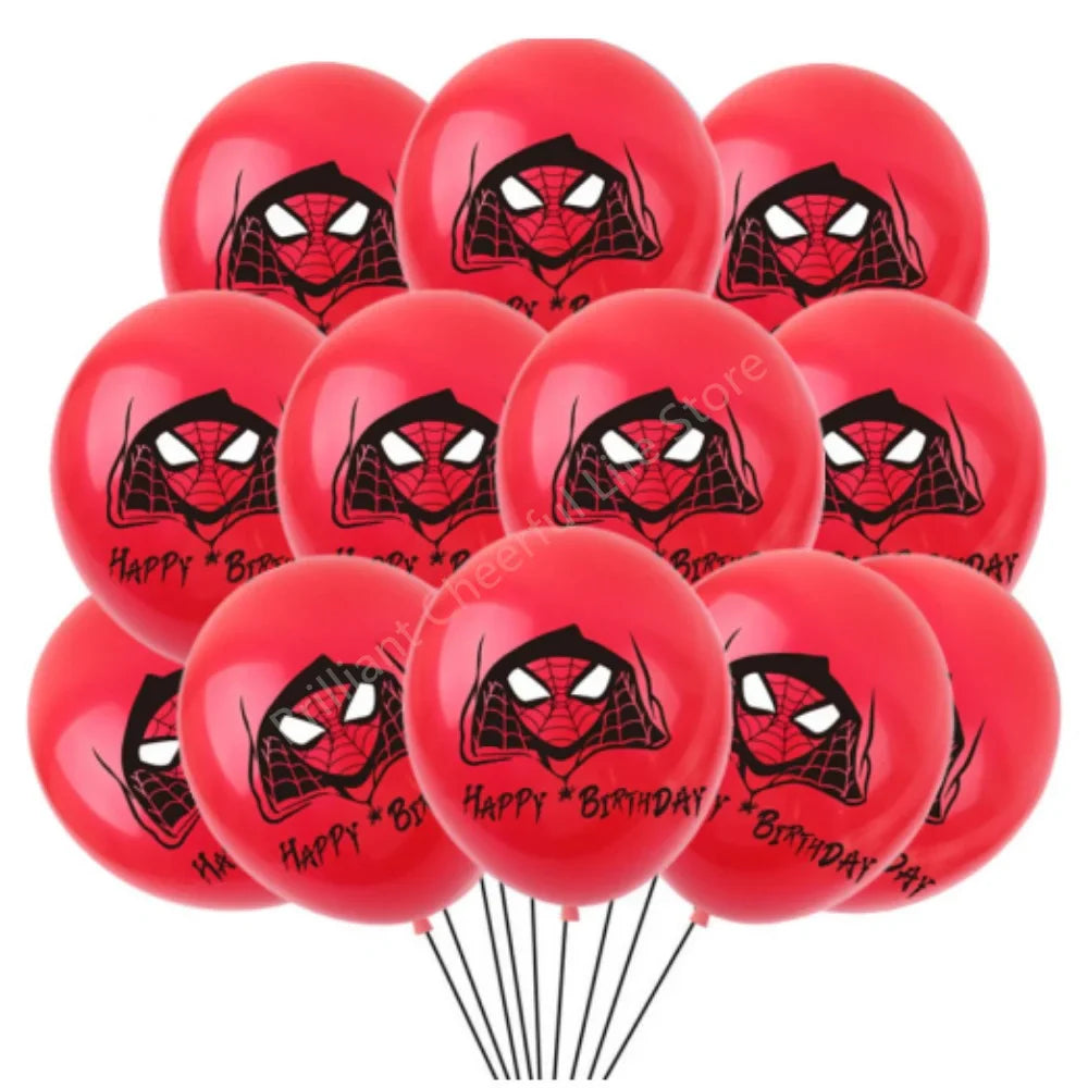 12 Inch Marvel Superhero Latex Balloon Set Avengers Spiderman Hulk  Boys Birthday Party Baby Shower Party Decorations Kid Toys