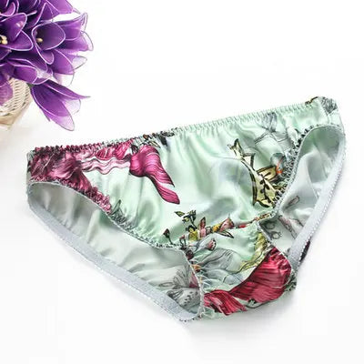 Lingerie Mid Rise 100% Natural Silk Briefs Mulberry Silk Panties Women's Underwear