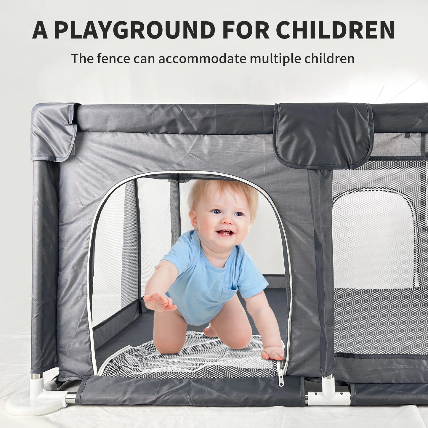 48"x48" Baby Playpen - Large Open-Floor Activity Center with Learning