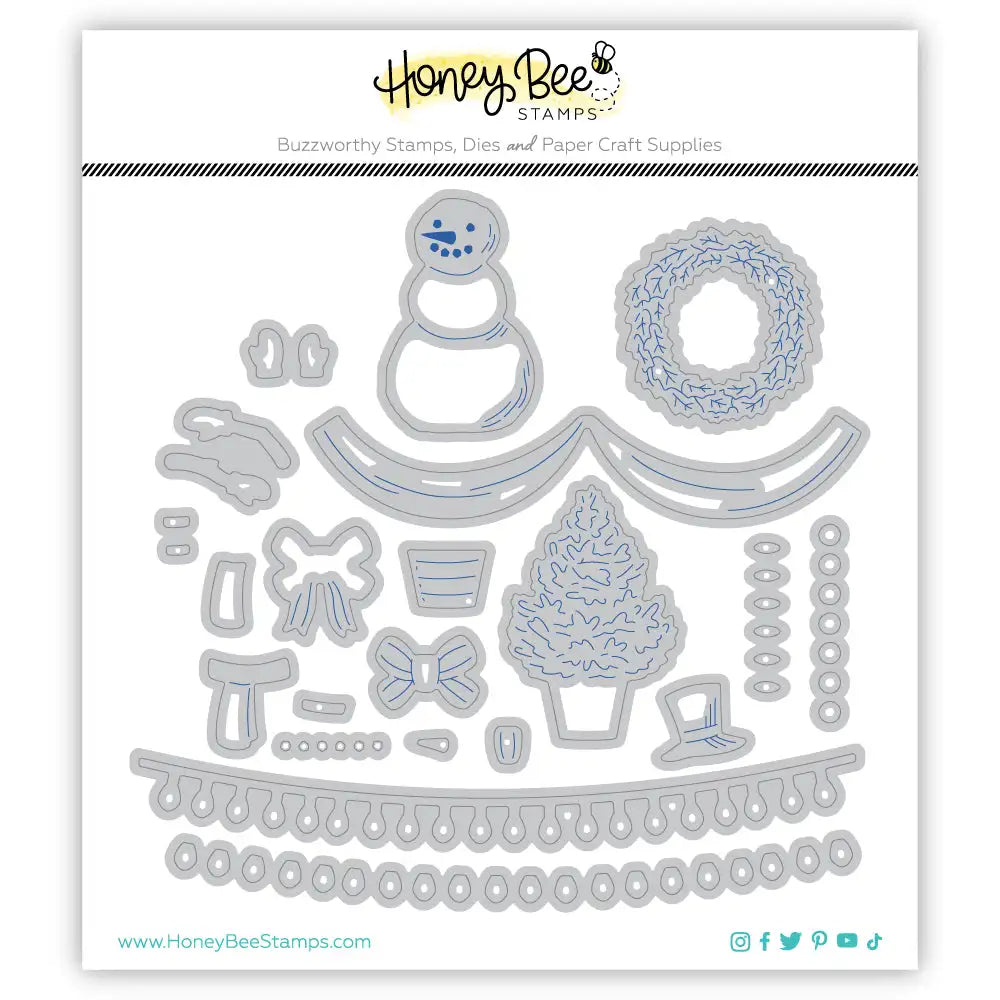 2023 Winter Christmas Wishes New Metal Cutting Dies Clear Stamps Stencil For Scrapbook Diary Cut Template DIY Make Card Album