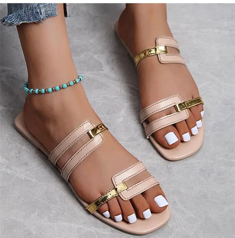Beach Women's Slippers Fashion Indoor Shoes Flat Slides Slippers Non-Slip Soft Sole Footwear Female Women's Sandals Summer 2024