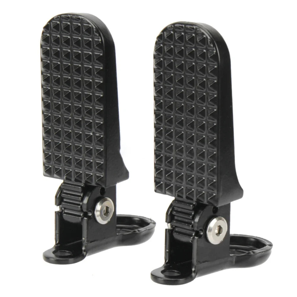Bicycle Rear Pedal for Electric Bike Foldable Design Aluminum Alloy Material Anti Slip Pattern Wide Application