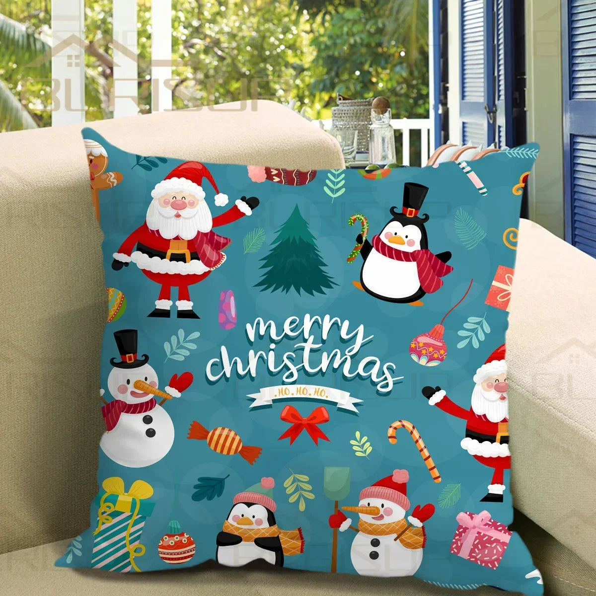 Bedroom Living Room Home Decor Merry Christmas Cushion Cover Pillowcase Christmas Ornament Home New Year Gifts